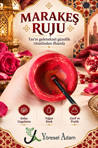YÖRESELADAM Marrakech Lipstick - Traditional Moroccan Red Lipstick Endless Li...