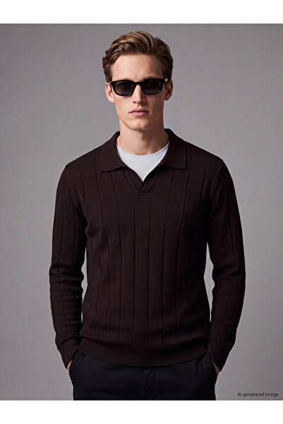 LC Waikiki Peak New Season Polo Neck Men's Knitwear Sweater