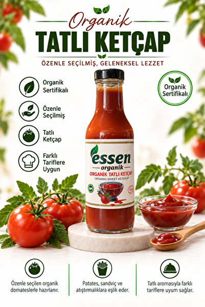 Essen Organik Organik Tatlı Ketçap 280 gr
