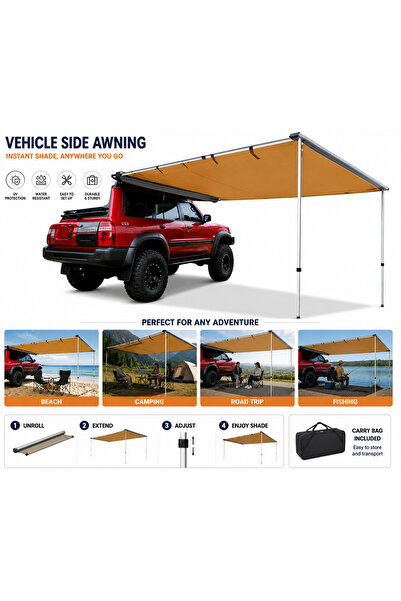 Alayjah Outdoor Car Awning Pull-Out Roof Rack