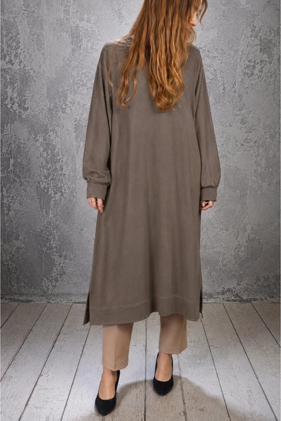 İDOL MODA PENYE RAHAT KALIP OVERSİZE VİSCON UZUN TUNİK