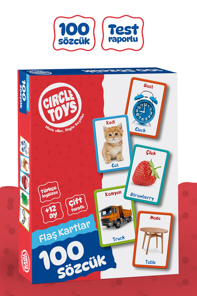 Circle Toys Ilk 100 Sözcük Flash Cards Türkçe - Ingilizce Kelime Kartları