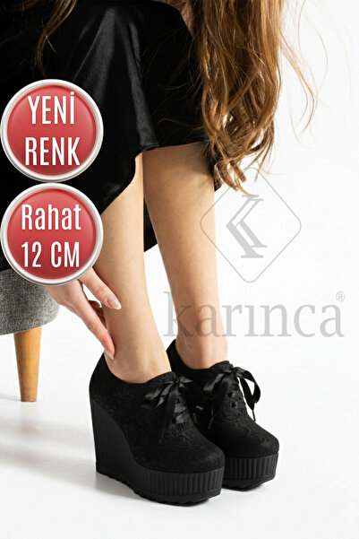 Karınca Μαύρα βραδινά παπούτσια με τακούνι, 1-94377, 11-12 εκ.