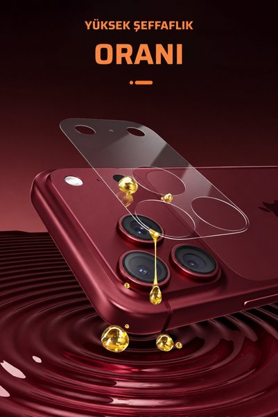 Phonextra iPhone 18 Pro Compatible 2 Pieces Anti-Scratch Nano Camera Lens Protector Flexible Transparent Coating Hd Protection Burgundy Glacier