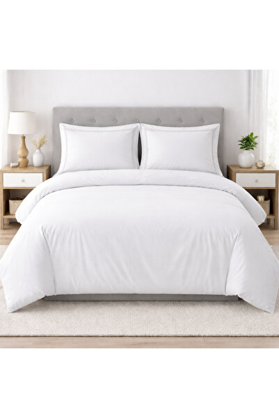 Kotonia Home Set 5 piese Lenjerie de pat 4 piese si pilota iarna, Hotel 2 per...