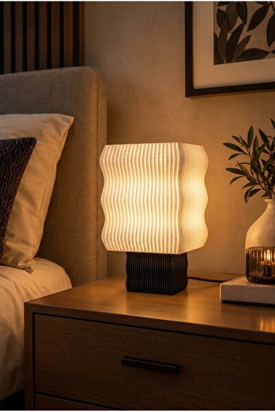 Ritim Abajur - Modern Masa ve Gece Lambası – Ambiyans Lambası, Dekoratif LED Abajur, E14 Duy