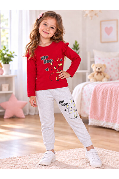 Flower Quality Cotton Girl's Rabbit Set