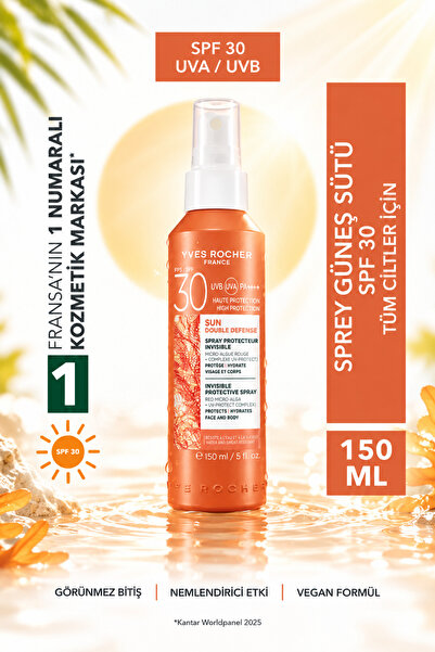 Yves Rocher UV Protect Kompleksi SPF 30 Güneş Spreyi 150 ml Suya Dayanıklı In...
