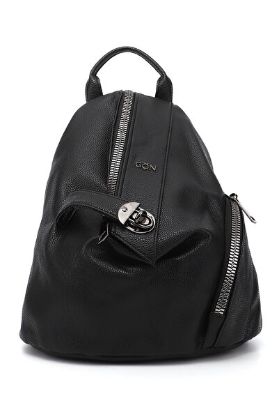 GÖNDERİ(R) Black Women's Large Size Backpack B0647