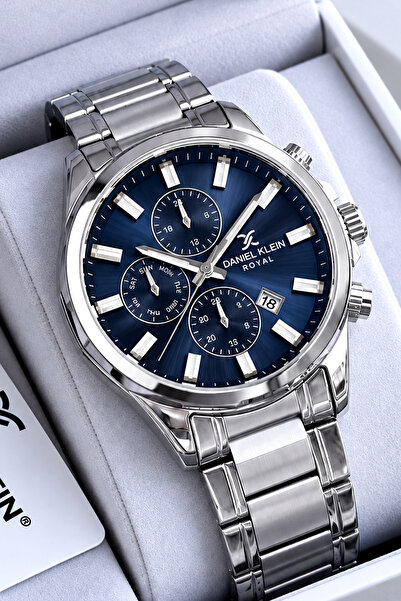 Daniel Klein Premium Men's Wristwatch 3 Atm Water Resistant Silver Color Stee...