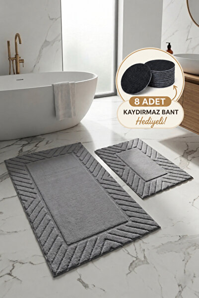 neşe home collection Bathroom Mat Set of 2 |   Machine Washable |   Stain-Res...