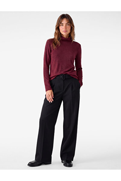 Koton Long Sleeve Soft Textured Wool Blend High Neck T-Shirt