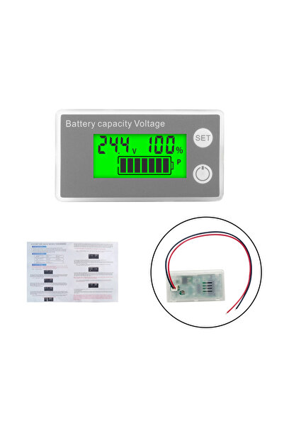 Choice4 Green Standard DC8-100V Battery Capacity Indicator LCD Digital Electr...