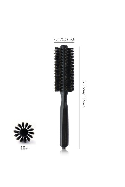 Choice NO.10 New 6 Sizes Black Wood Handle Boar Bristles Round Hair Brush Rem...