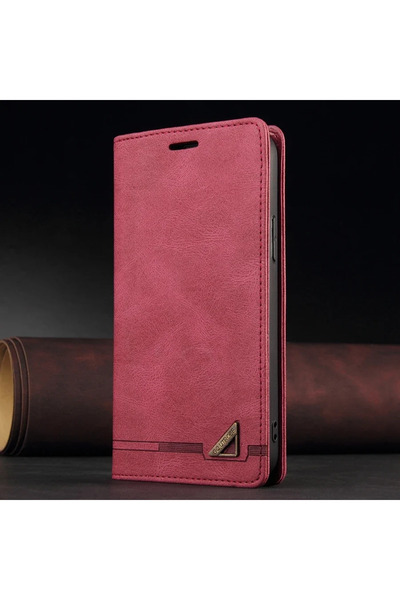 Choice6 Galaxy S26 Plus Wine red Luxury Wallet Card Slot RFID Blocking Magnet...
