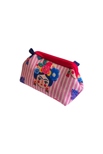 handedizayn Gizli Burslu Frida Kahlo Desenli Kadın Clutch El Çantası