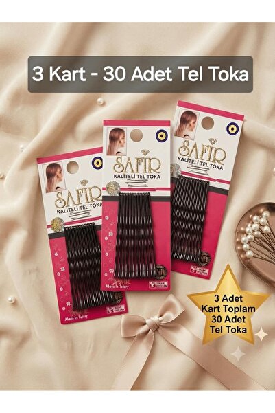 ModaRESSO Kadın Siyah Tel Toka 3 Adet (Toplam Adet Tek Pakettedir)