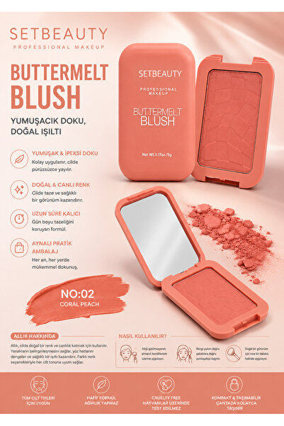 SETBEAUTY Aynalı Mat Allık No:02
