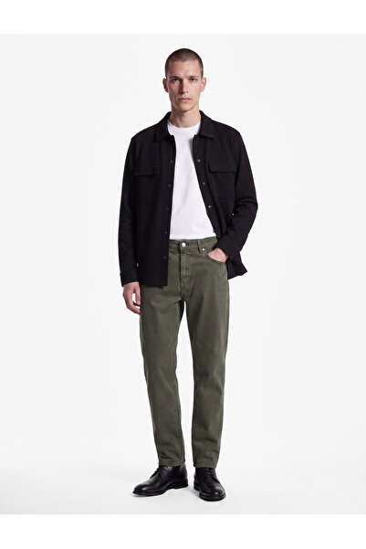 Koton Regular Waist Cotton Vintage Straight Fit Jean Trousers with Pockets