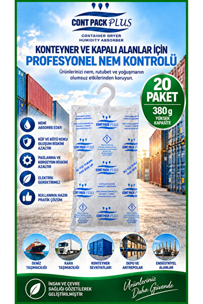 nemtut Contpack Plus Askılı Nem Alıcı Rutubet Engelleyici Konteyner Kurutucu ...