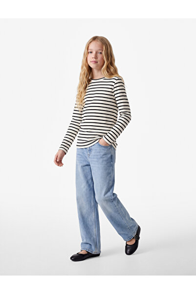 Koton Long Sleeve Crew Neck Striped T-Shirt