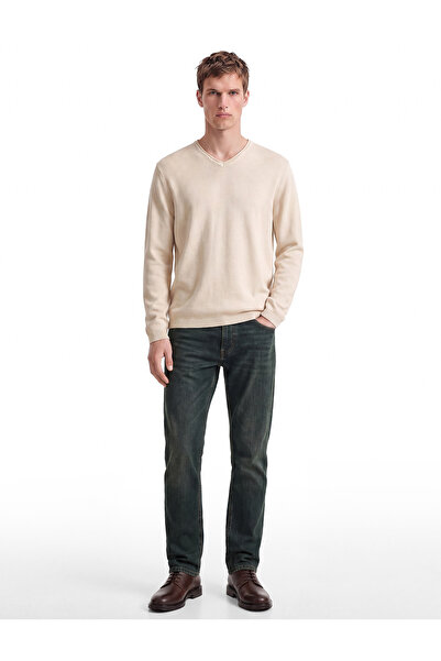 Koton Pamuklu Düz Paça Normal Bel Straight Fit Jean Pantolon - Mark Jean