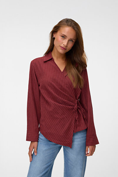 Vero Moda Women's VMROWAN Long Sleeve Wrap Top Woven
