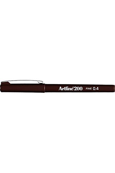 artline 200 قلم فاينلاينر برأس مخملي 0.4 ملم بني داكن / 1 قطعة