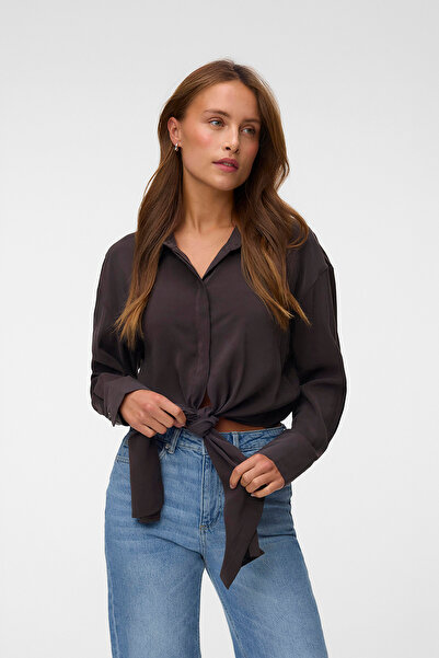 Vero Moda Women's VMKELLIANA Sleeveless Short Tie Detail Shirt