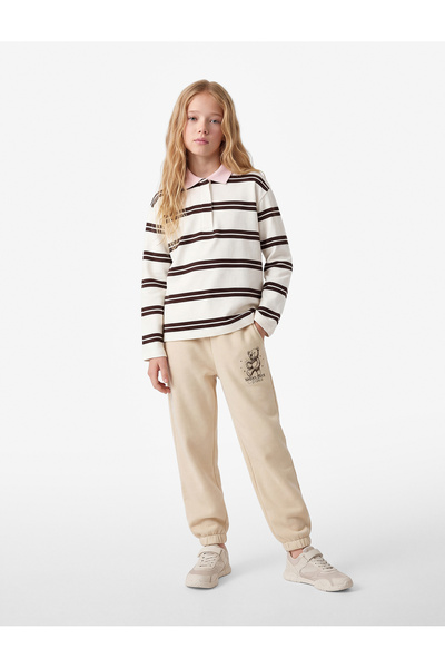 Koton Teddy Bear Printed Relaxed Fit Pocketed Fleece-Lined Jogger Sweatpants