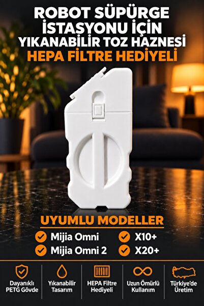 Antalya3Dcim Xiaomi X10+ / X20+ Uyumlu Yıkanabilir Yeniden Kullanılabilir Rob...