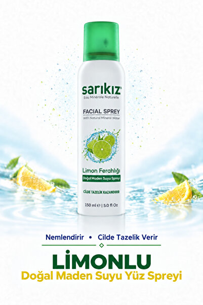Sarıkız Doğal Maden Suyu Spreyi Limonlu 150 ml 8680035542243