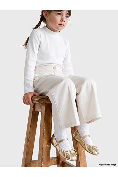 LC Waikiki Vizyon New Season Girls' Linen Trousers