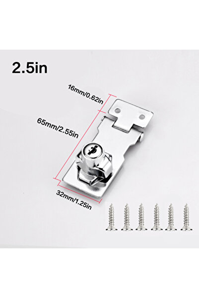 Choice Silver Locking Hasp Heavy Duty Locking Hasp Staple With Keys Padlock C...