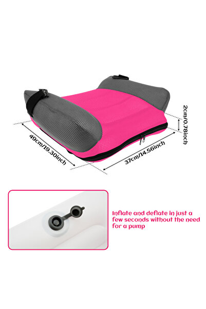 Choice Red Inflatable Booster Car Seat PVC Travel Inflatable Seat Cushion Com...