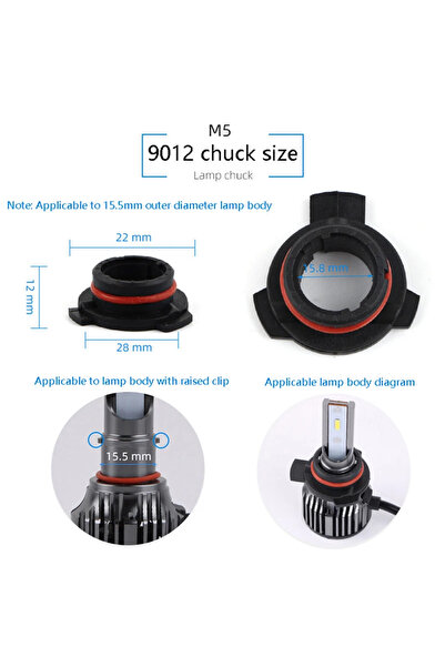 Choice1 Socket-9012 1Pcs Car LED Headlight Bulb Base Adapter Socket Holder 90...