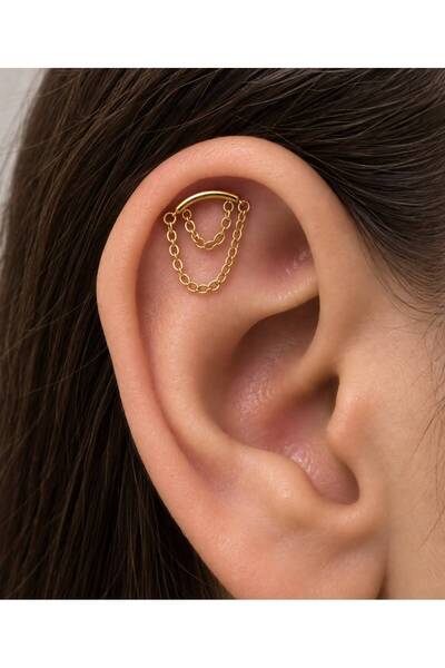 Arescollection Cerrahi Çelik Hidden helix lobe helix flat uyumlu 1 adet piercing
