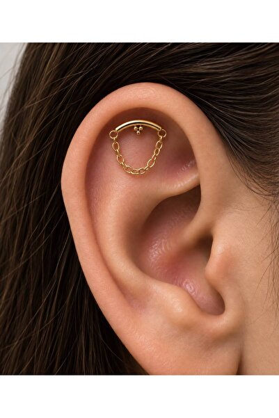 Arescollection Cerrahi Çelik Hidden helix lobe helix flat uyumlu 1 adet piercing