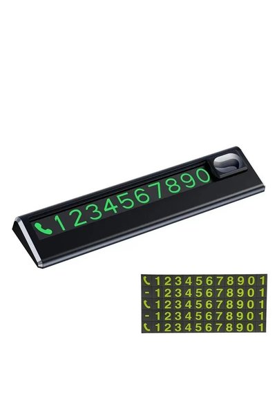 Choice Black 1pc Beautiful and Simple Temporary Parking Number Plate,with 5 S...