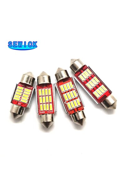 Choice1 39mm WHITE 100Pcs Festoon C5W CANBUS NO Error Auto Light 12 SMD 4014 ...