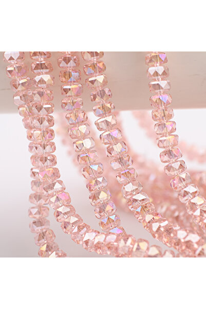 Choice11 ShuiFenAB 75Pcs/Lot 5x8mm Wheel Beads Natural AB Faceted Crystals Gl...