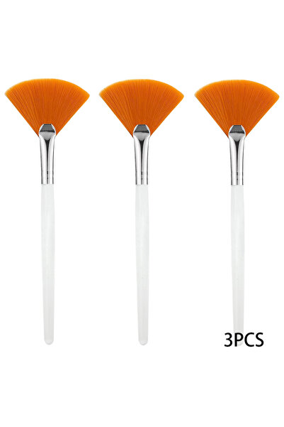 choice2 Yellow 3pcs 3/9 Pieces Facial Fan Mask Brushes Soft Mask Brush Applic...