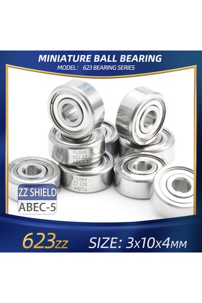 Choice10 10Pcs 623zz ABEC-5 FUSHI 623 ZZ Bearing 3x10x4 mm 10Pcs 623ZZ RS 2RS...