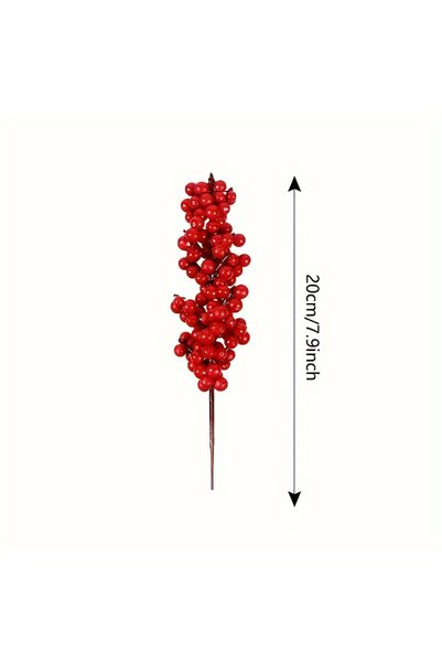 Choice 1PC 12/1PCS Set of Bright Red Artificial Christmas Tree Decoration Ber...