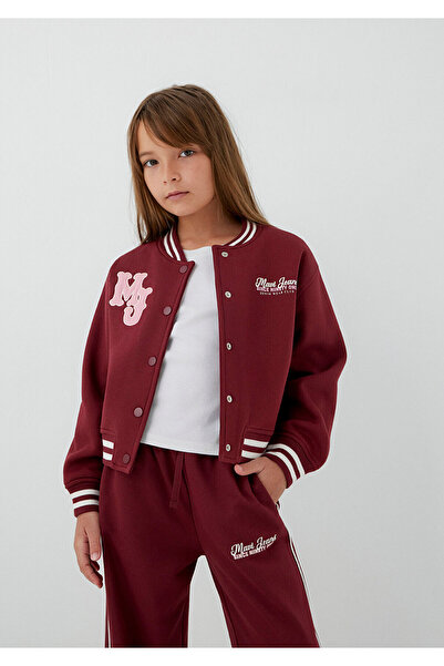 Mavi MJ Logo Nakışlı Bordo Bomber Ceket 7S10189-70393