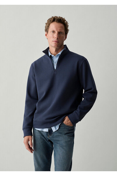 Mavi Yarı Fermuarlı Lacivert Sweatshirt 0S20126-70497