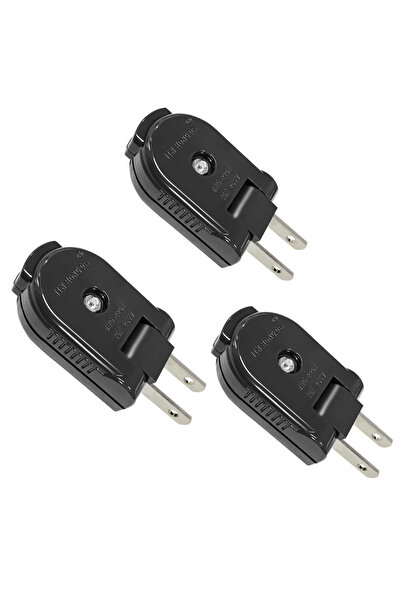 Choice3 250V US 1 3 black 3/6/8-Pack US Standard 90 Degree Rotating Power Plu...