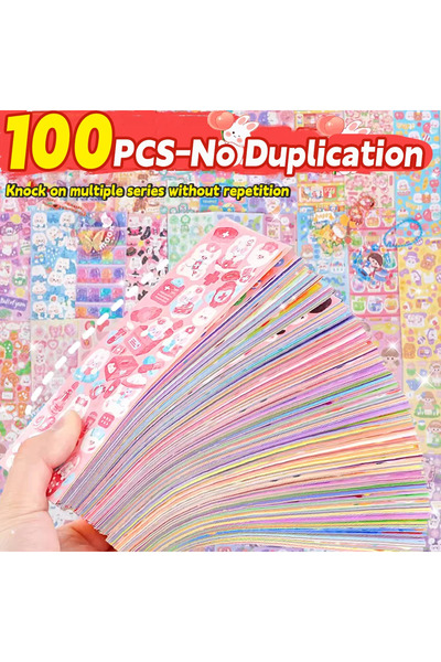 Choice3 100 Pcs 20-200 PCS Goo Card Cute Stickers Kawaii Cartoon Laser Sticke...