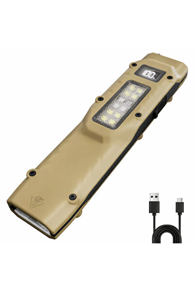 choice2 DT007 yellow EDC Tactical Rechargeable Flashlight,Dual-Switches LED F...