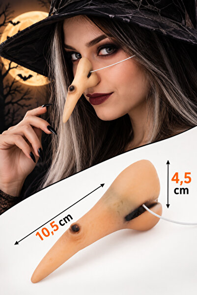 Parti dolabı Halloween Partisi Cadı Burnu, Cadılar Bayramı Plastik Burun Kost...